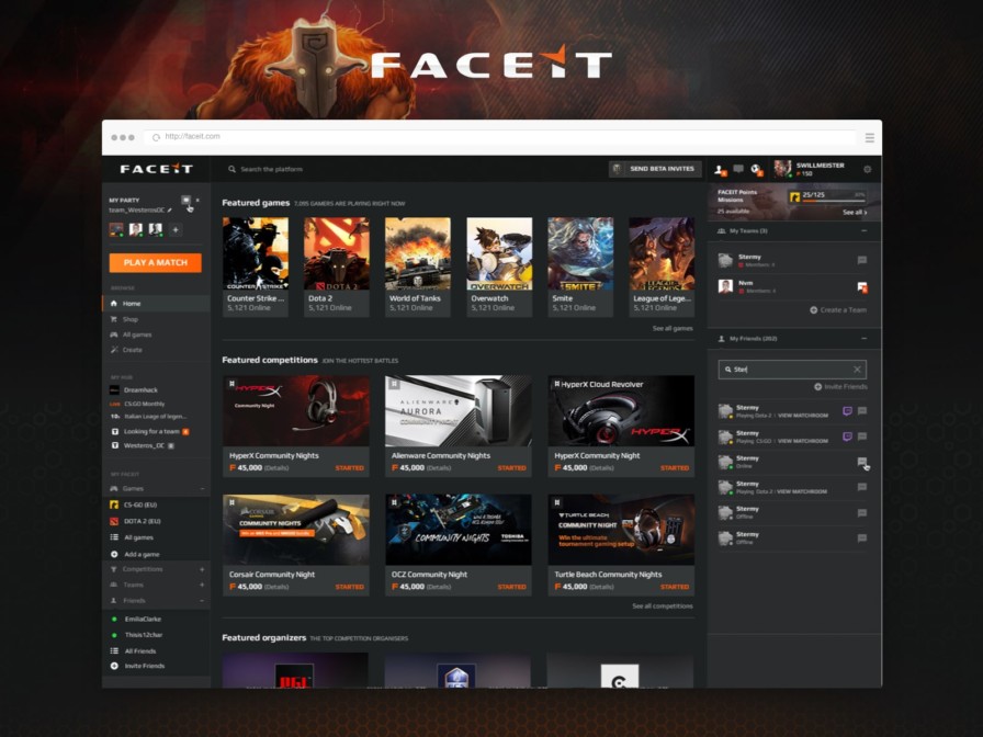 Faceit—an Exclusive Gaming Platform