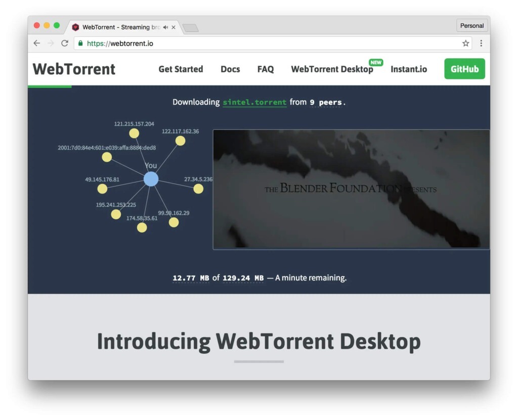 Implement WebTorrent into WordPress Site