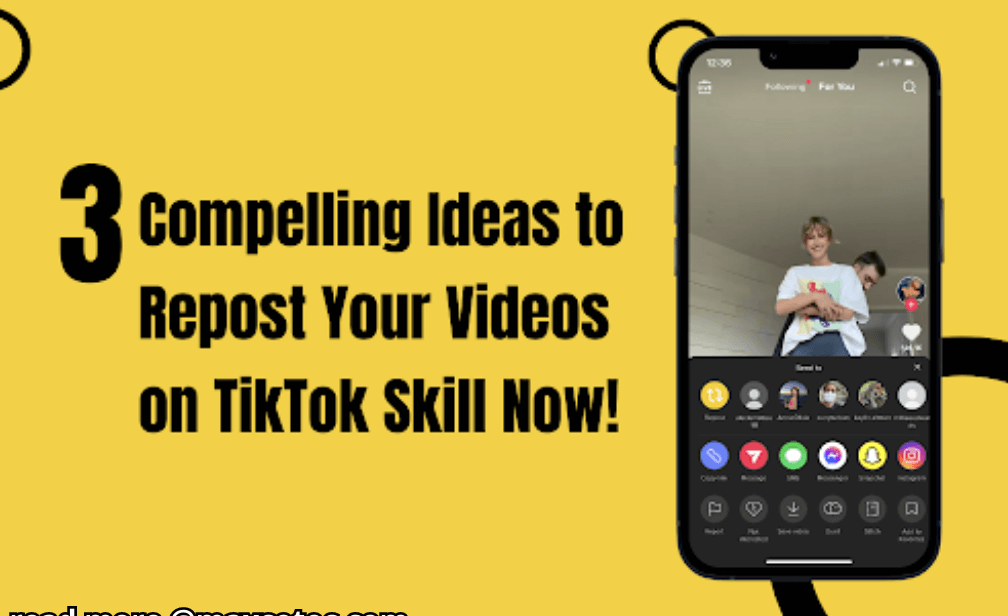 how to repost a video on tiktok