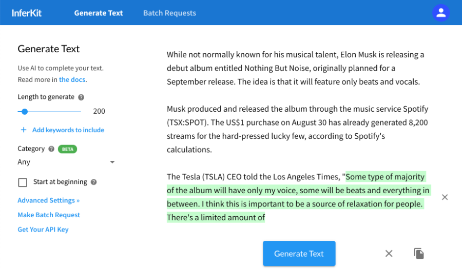Inferkit - Best AI Text Generator in 2023