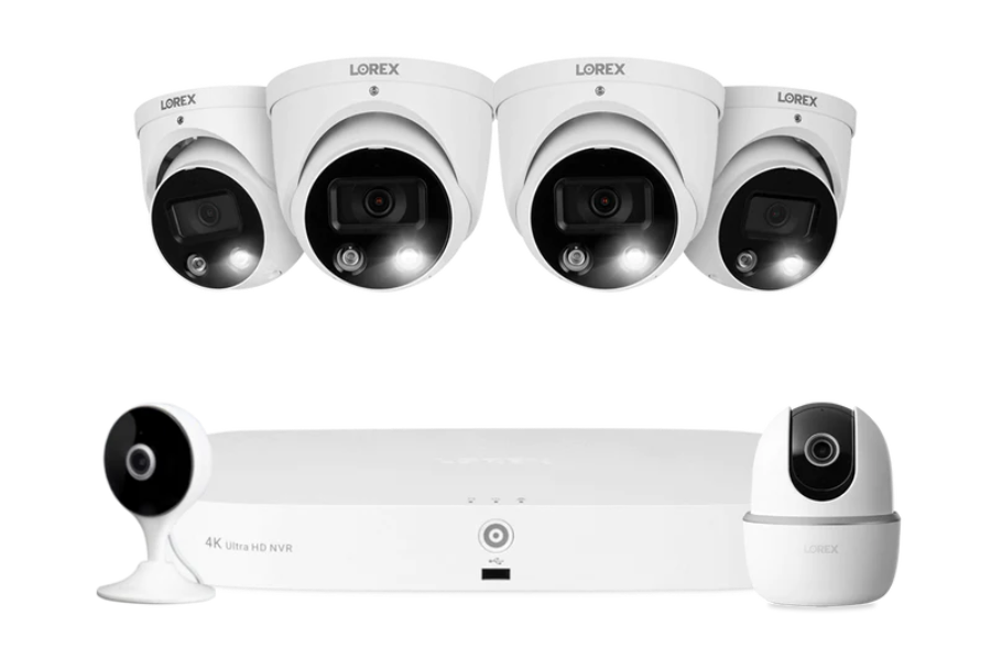 Lorex 4K Fusion with 5 Smart Deterrence Bullet Cameras